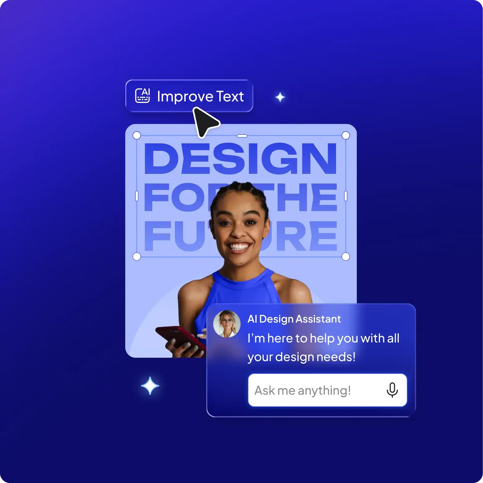 Add your content — let Fluer’s AI suggest layouts and styles.