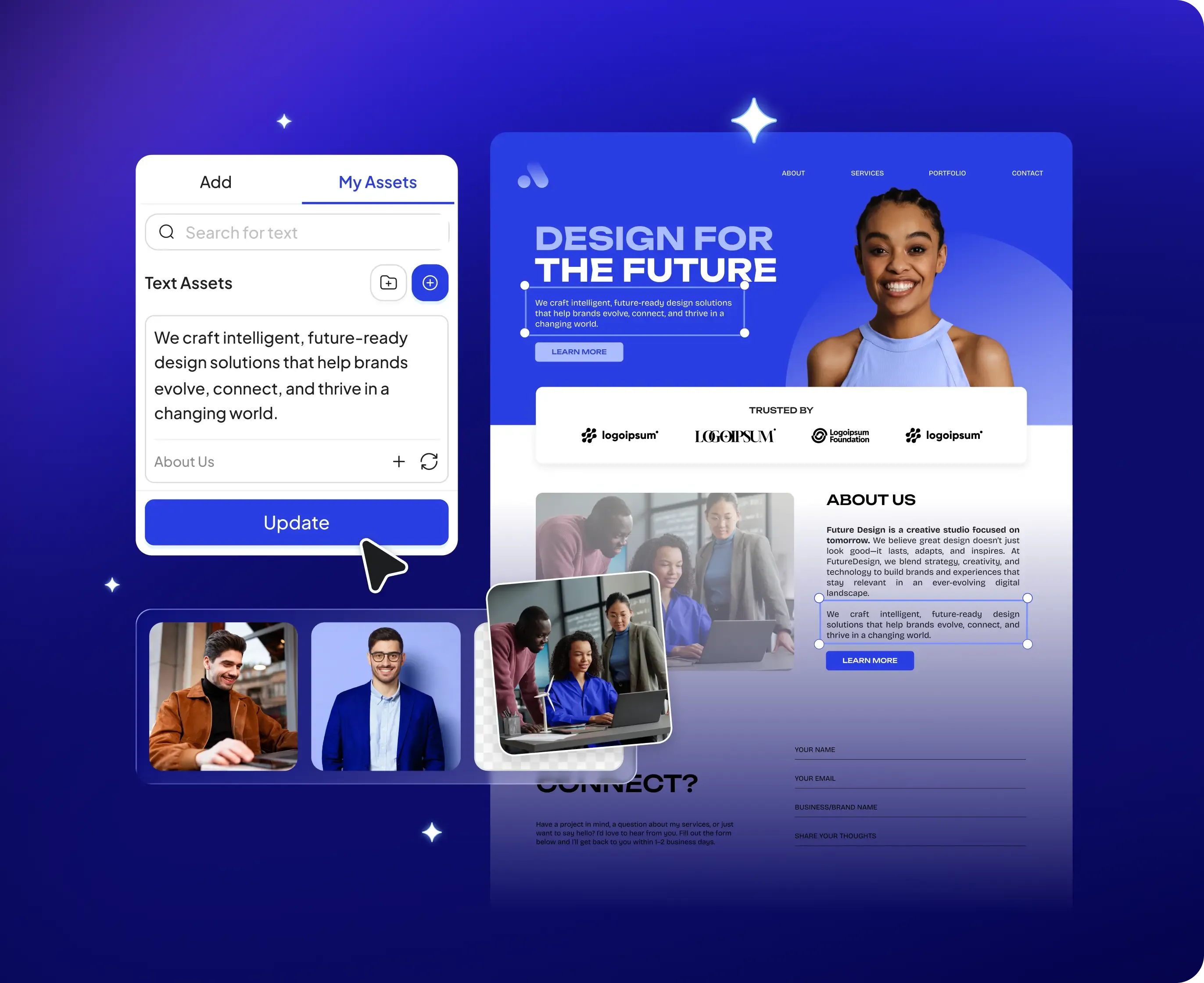 From Idea to Live Site
in Minutes