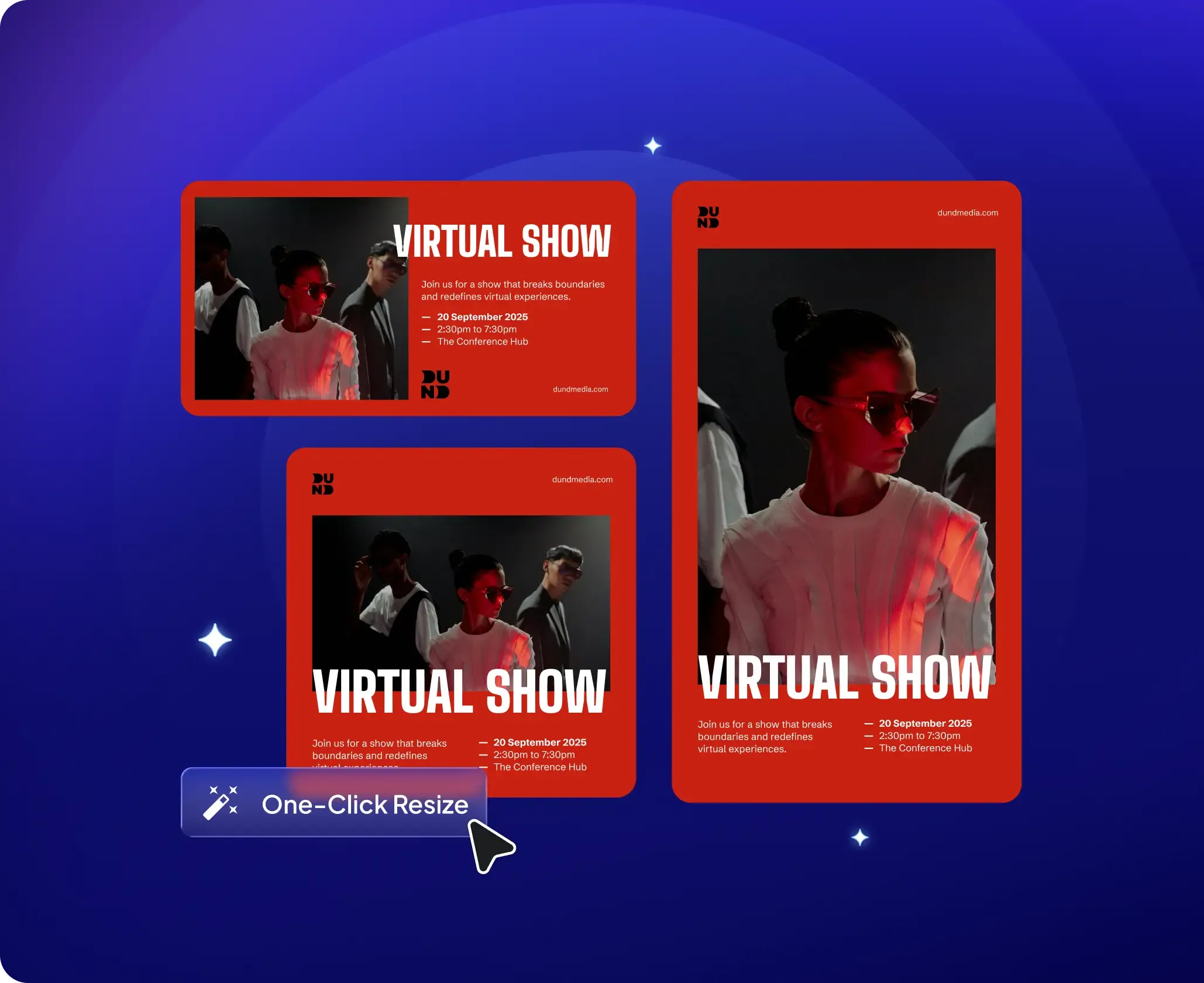 Resize Any Design. 
One Click. 
Perfect Every Time.