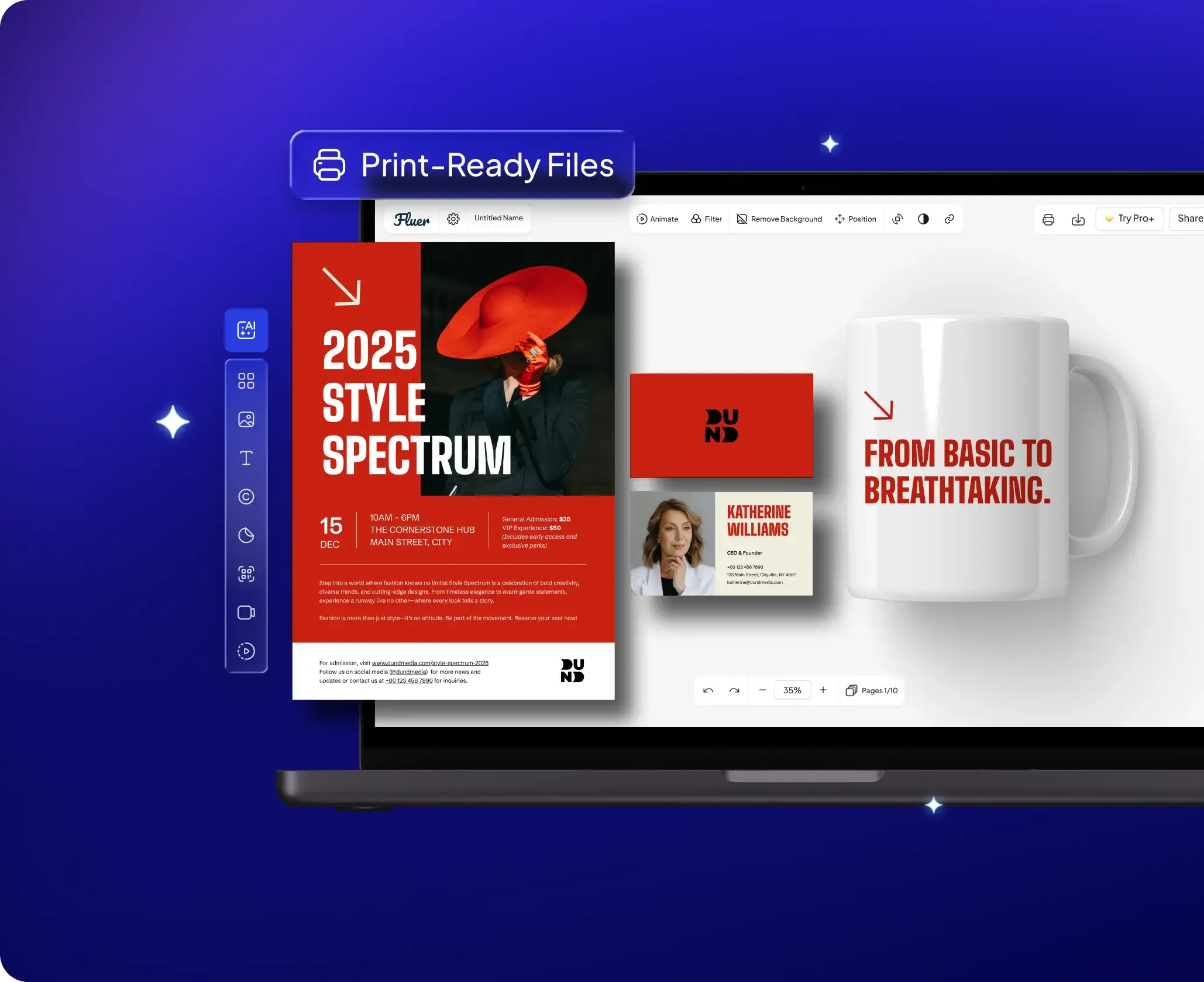 Design & Print Anything 
— From Business Cards 
to Branded Merch