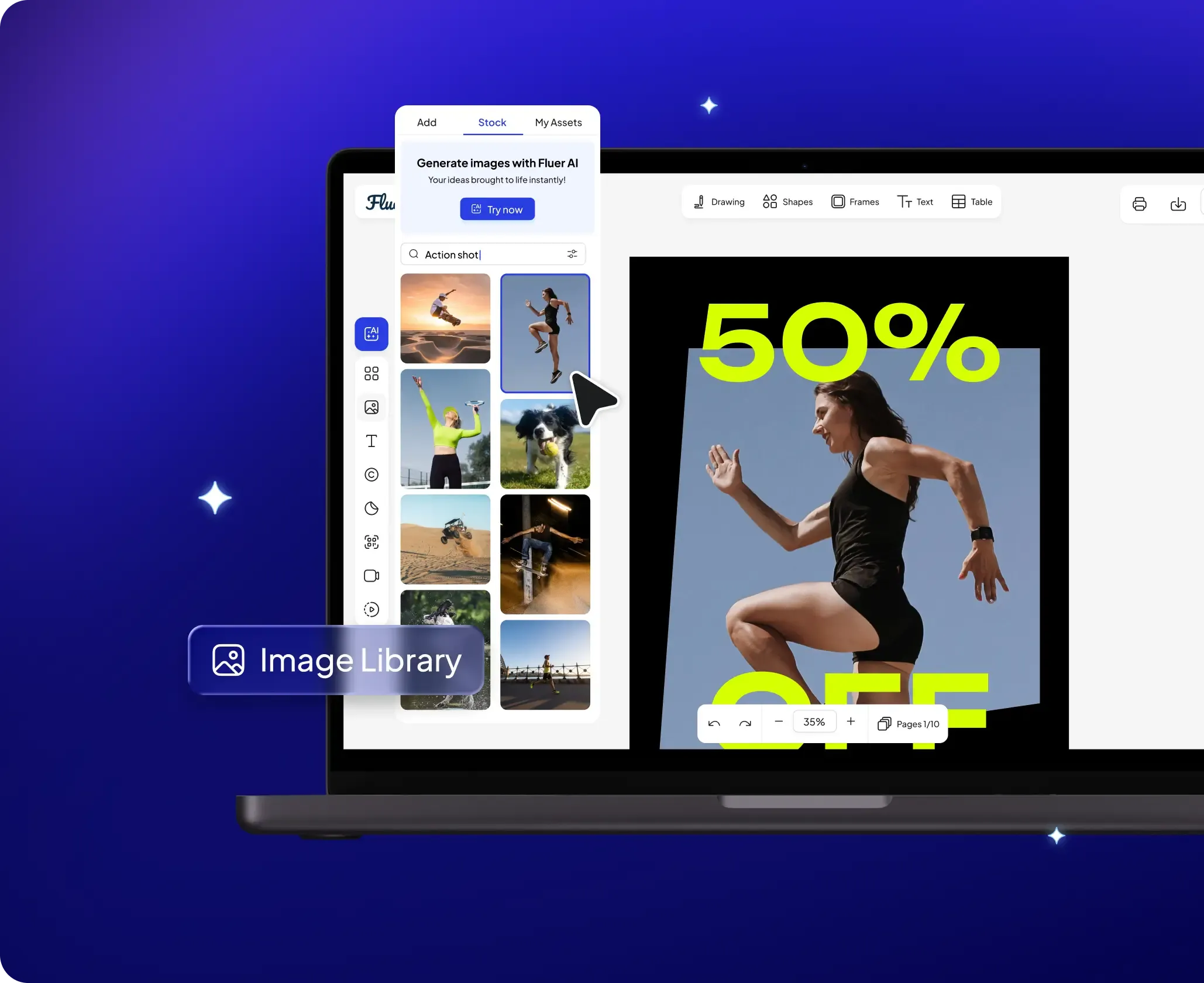 Millions of Royalty-Free 
Images — Built Into 
Your Editor
