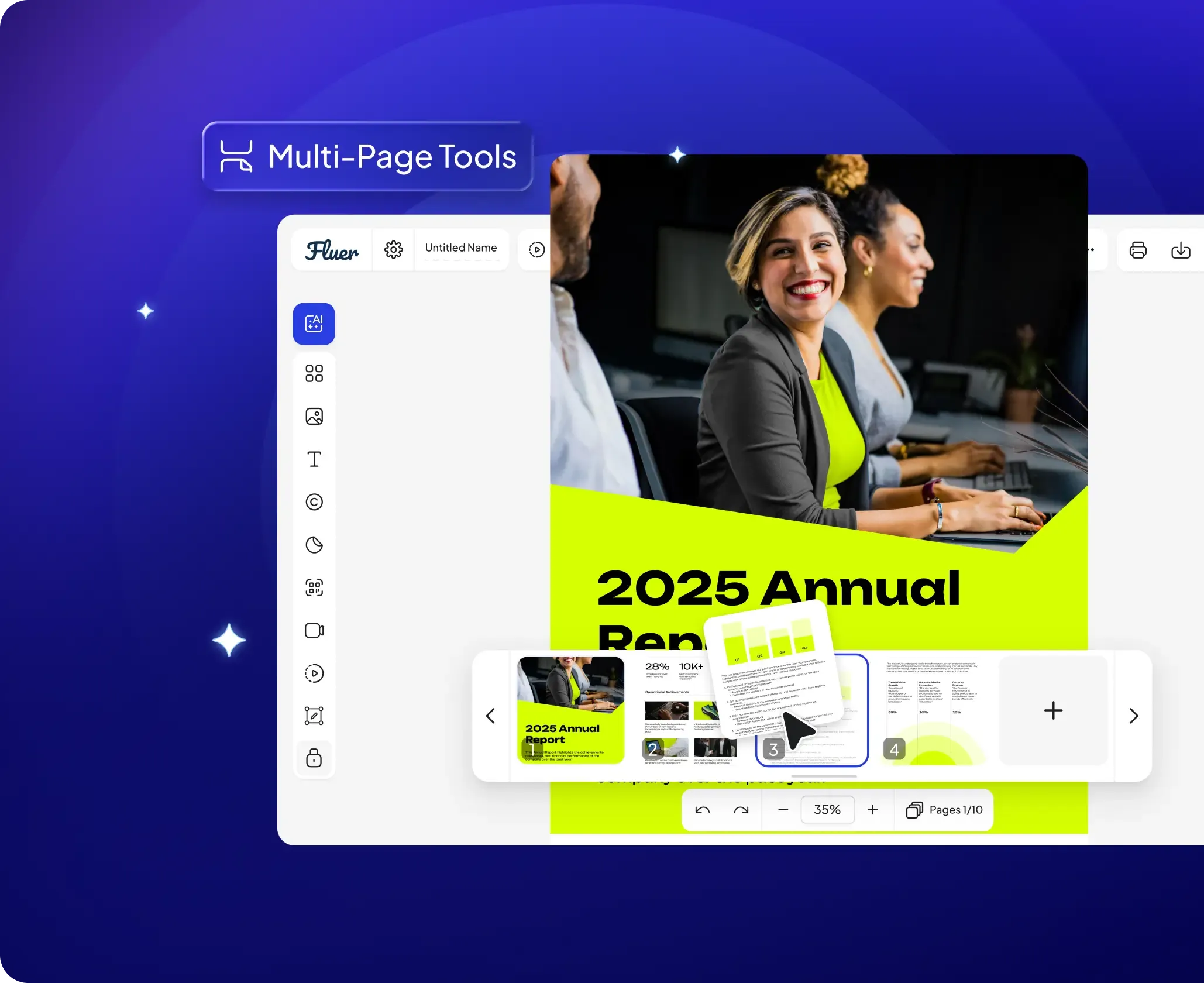 Merge & Split PDFs — 
With the Fluer PDF 
Editor App