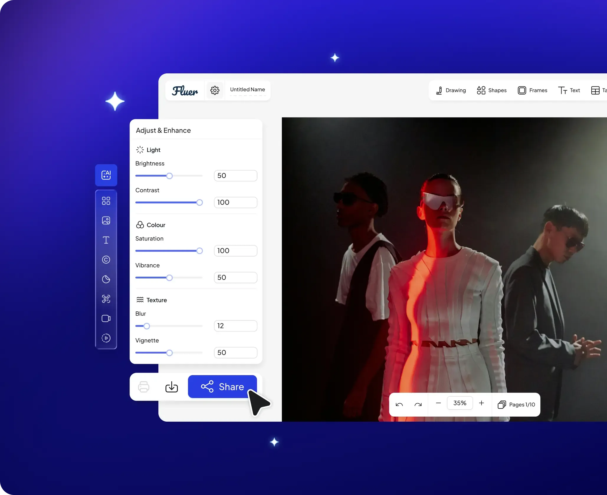 Edit, Enhance & Share — 
All in One Place