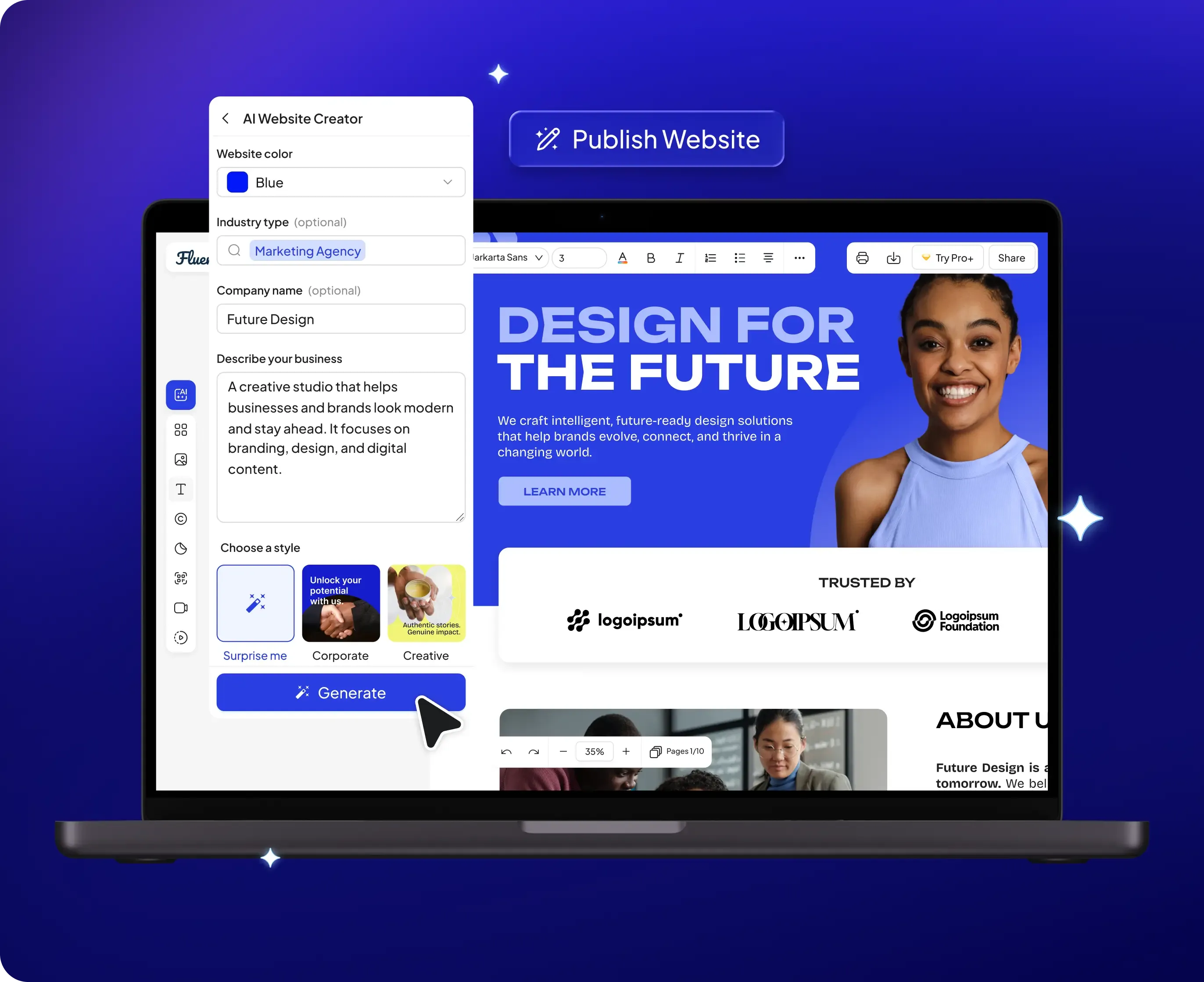 Build Your Website — 
Automatically