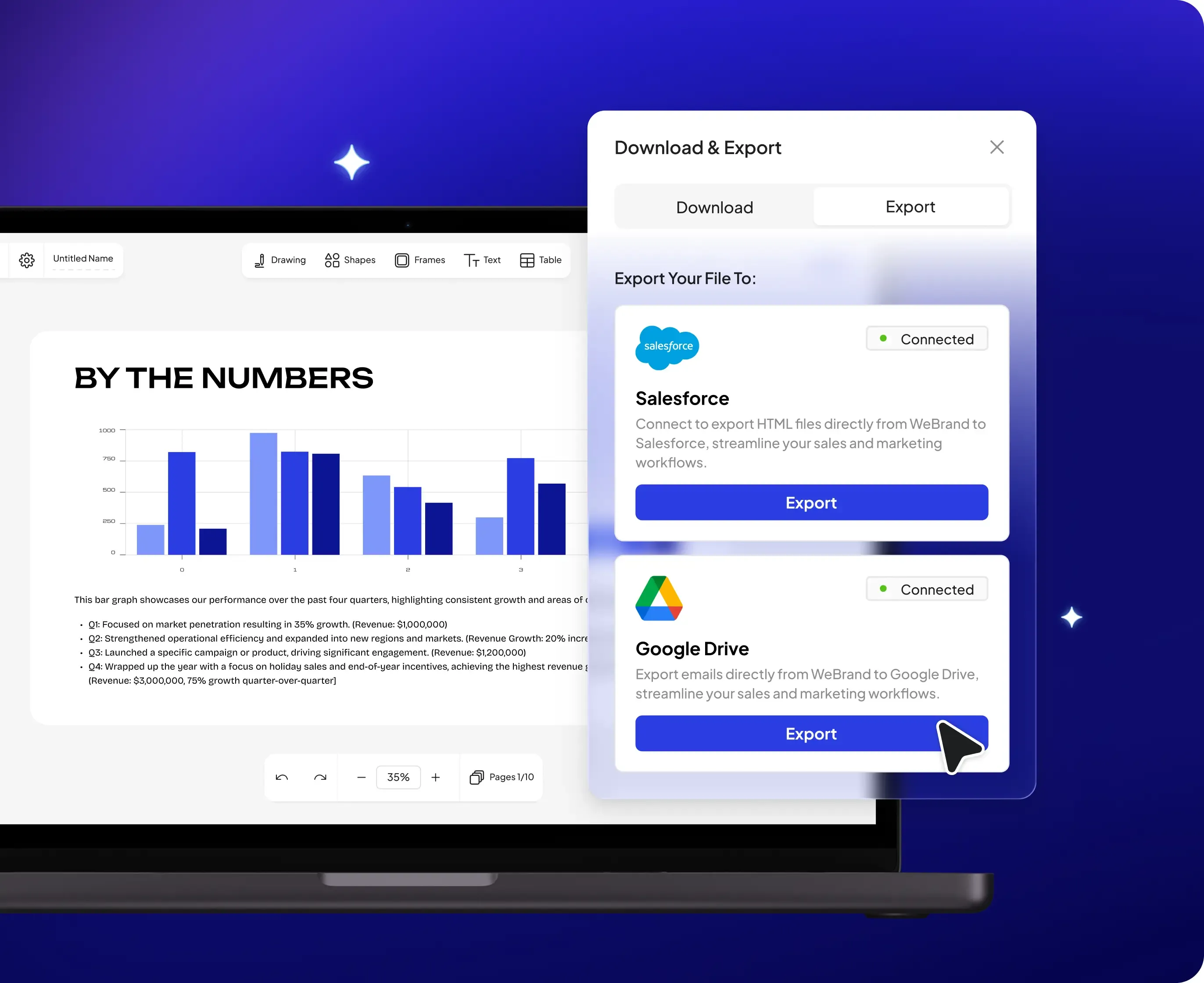 Integrate, Upload, 
Sync — Instantly